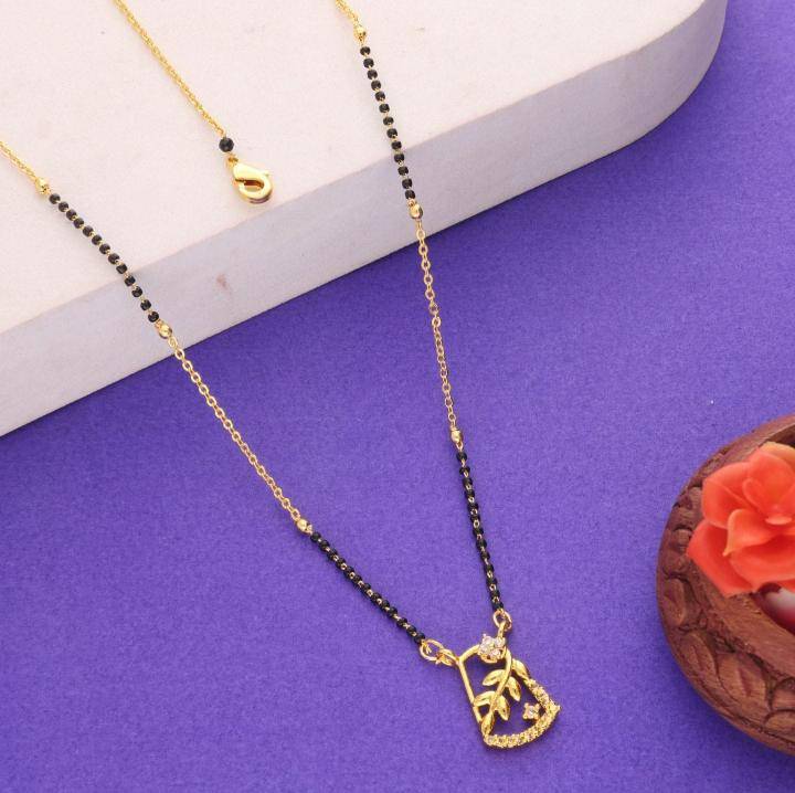 Micro gold polish manglsutra 2065 Artificial mangalsutra designs